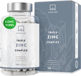 Triple Zinc 25Mg - 3 Forms of Zinc with Natural Vitamin C - Zinc Picolinate, Zin