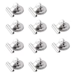 ExeQianming 10pcs Magnetic Clips Strong Fridge Magnet Hook Clip for Home Office School Freezer Kitchen Refrigerator, Silver