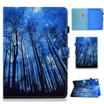 iPad 7th Generation 10.2" Case Slim Shell PU Leather Folio Flip Shockproof Multi Angle Stand Smart Cover Auto Sleep Wake Case with Pencil Holder for Apple iPad 10.2 2019 (Forest)