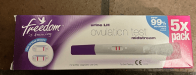 Freedom Ovulation Test Midstream Urine LH easy Results 5 pack New