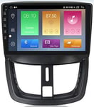 WYFWYT Autoradio carplay Voiture Multimédia pour Peugeot 207 2006-2015 Android Autoradio GPS Stéréo Véhicule Double dans Dash Poste Radio Voiture Soutient USB FM AM Carplay,4g+WiFi:2+32g