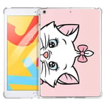 Pnakqil iPad Air Case Clear Silicone Gel TPU with Pattern Cute Design Transparent Rubber Shockproof Soft Ultra Thin Protective Back Case Skin Cover for Apple iPad Air (iPad 5) 2013, Pink Cat 2