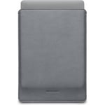Woolnut Leather Sleeve -skyddsfodral, grå, för 14-tums MacBook Pro