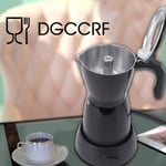 300ml Electric Moka Pot 6 Cups Visual Electric Coffee Maker For Home Kitchen  HD