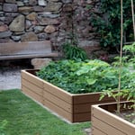 Prosperplast Odlingsbädd Base Woody 149x75,6 cm rustik tegel PROSPERPLAST