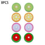18pcs Mason Jar Lids With Straw Hole Fruit Pattern 8pcs