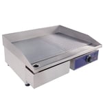 Electric Countertop Griddle, Stainless Steel Electric Griddle, Nonstick Countertop Hot Plate Commercial BBQ Grill, 220~240V 3000W, 55 x 43 x 21cm