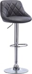Rootz justerbar barstol i konstläder - vridbar barstol - höjdjusterbar stol - 360° vridbar, justerbar höjd, hållbar konstruktion - 84-106 cm x 38 cm x