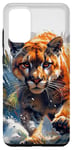 Galaxy S20+ realistic cougar walking scary mountain lion puma animal art Case