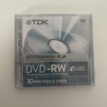 VIDEO CAMERA DVD-RW 30 MIN SINGLE SIDED RE-RECORDABLE DVD REINSCRIPTIBLE TDK BN