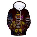 Five Nights At Freddy's 3D Digitaltryck Casual Hoodies Barn Unisex Fnaf Huvtröja Tröja Toppar [HK] D 9-10 Years