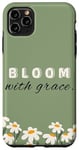 Coque pour iPhone 11 Pro Max Fleur Sauge Vert Sauge avec Grace Wildflower Religieux Chrétien