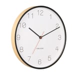 Karlsson Joy Wood Wall Clock Veggklokke KA5926BK - Unisex - 40 cm - Kvarts urverk