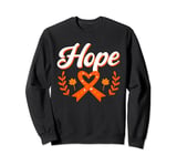 Hope Leukemia Awareness Family Orange Ribbon Blood Cancer Sweatshirt