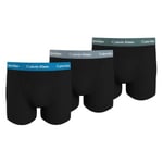Calvin Klein Kalsonger 9P Cotton Stretch Trunks DEAL1 Svart/Grå bomull Large Herr