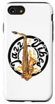 Coque pour iPhone SE (2020) / 7 / 8 Saxophone rétro pour amateur de musique jazz