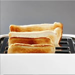 4 SLICE White toaster, Debranded, Full size, extra long slots, high lift eject