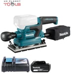 Makita DBO382Z 18V LXT Brushless Finishing Sander With 1 x 5Ah Battery & Charger