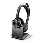 Poly - Voyager Focus 2 UC USB-A Headset with Stand (Plantronics) - Bluetooth Dua