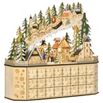 Adventskalender med LED-ljus och 24 lådor