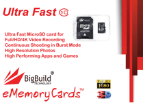 64GB MicroSD Memory card for NextBase 412GW, 512GW dashCam | Class 10 80MB/s