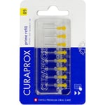Curaprox Prime Refill, Brossette interdentaire cylindrique, recharge, 0,9 mm, jaune (ref.