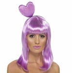 Candy Queen Lilac Heart Katy Perry Fancy Dress Wig