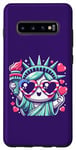 Coque pour Galaxy S10+ Statue of Liberty Cute NYC New York City Manhattan 4th July
