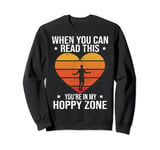 Retro Jumping Rope Youre In My Hoppy Zone Jump Rope Skipping Sweatshirt