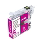 BROTHER 0LC125XLM, Bläckpatron magenta, 1.400 sidor, kompatibel
