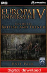 Europa Universalis IV Colonial British and French Unit Pack - PC