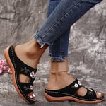 Dam Sandaler Mjuk Botten Kilar Skor Dam Sommar Sandaler Med Black 41
