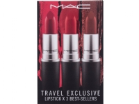MAC Travel Exclusive Set MAC: Mini, Cream Lipstick, Lady Bug, 3 g + Powder Kiss , Cream Lipstick, Fresh Morocan, 3 g + Powder Kiss , Cream Lipstick, Cockney, 3 g For Women