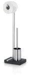 blomus Paper Holder with Toilet Brush, Stainless Steel, Silver, 15 x 20 x 63.5 cm
