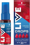 Schwarzkopf LIVE Colour Drops Vegan Semi permanent Red Hair Dye Fiery Red 30 ml