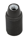 Lamphållare E14 gäng jord svart TPL