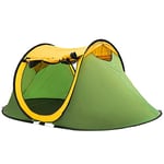 ZHENG Portable Tent 1-2 Man Pop Up Camping Tent Automatic Quick Opening Waterproof Portable Family Tent,Green