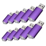 100PCS 1GB USB Flash Drive USB 2.0 Memory Stick Memory Drive Pen Drive (1GB, Purple)