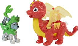 Paw Patrol 6063596, Rescue Knights Rocky and Dragon Flame Action Figures Set, Ki