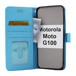 New Standcase Wallet Motorola Moto G100 (Ljusblå)