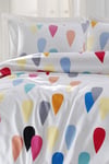 Questo Casa, Printed Double Blanket Set, 100% Cotton, Blanket: 200 x 235 cm (1 Piece), Pillowcase: 50 x 70 cm (2 Pieces), Multi-Coloured