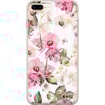 Apple iPhone 8 Plus Genomskinligt Skal Blommor