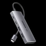 UGREEN USB-C Hub till 2x USB-A 3.2 / 2x USB-C-adapter, 10 Gbps - Grå