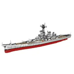 HYZM Technic Battleship Model Building Blocks, 2631Pcs USS Missouri US Navy Battleship BB-63, Construction Set Compatible with Lego