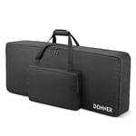Donner 61 Key Keyboard Gig Bag Solid, 104x41x13 cm, 10mm Padded Electric Piano Case with Handle 600D Oxford Nylon, Black
