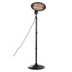The Fellie Freestanding Quartz Electric Patio Heater with 3 Heating Setting 2000W/1350W/650W for Indoor Outdoor Garden Courtyards Garage