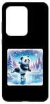 Coque pour Galaxy S20 Ultra Panda Patin à roulettes sur le lac gelé