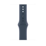 Apple 45mm Sport Band - Storm Blue, S/M, Compatible with Apple Watch Series 7(45mm), Series 8(45mm), Series9(45mm)