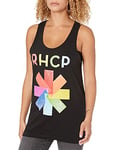 Red Hot Chili Peppers Official Colorful Asterisk Tank Top, Black, Small