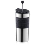 Bodum Travel French Press Coffee Maker Stainless Steel 0.35 Litres Black